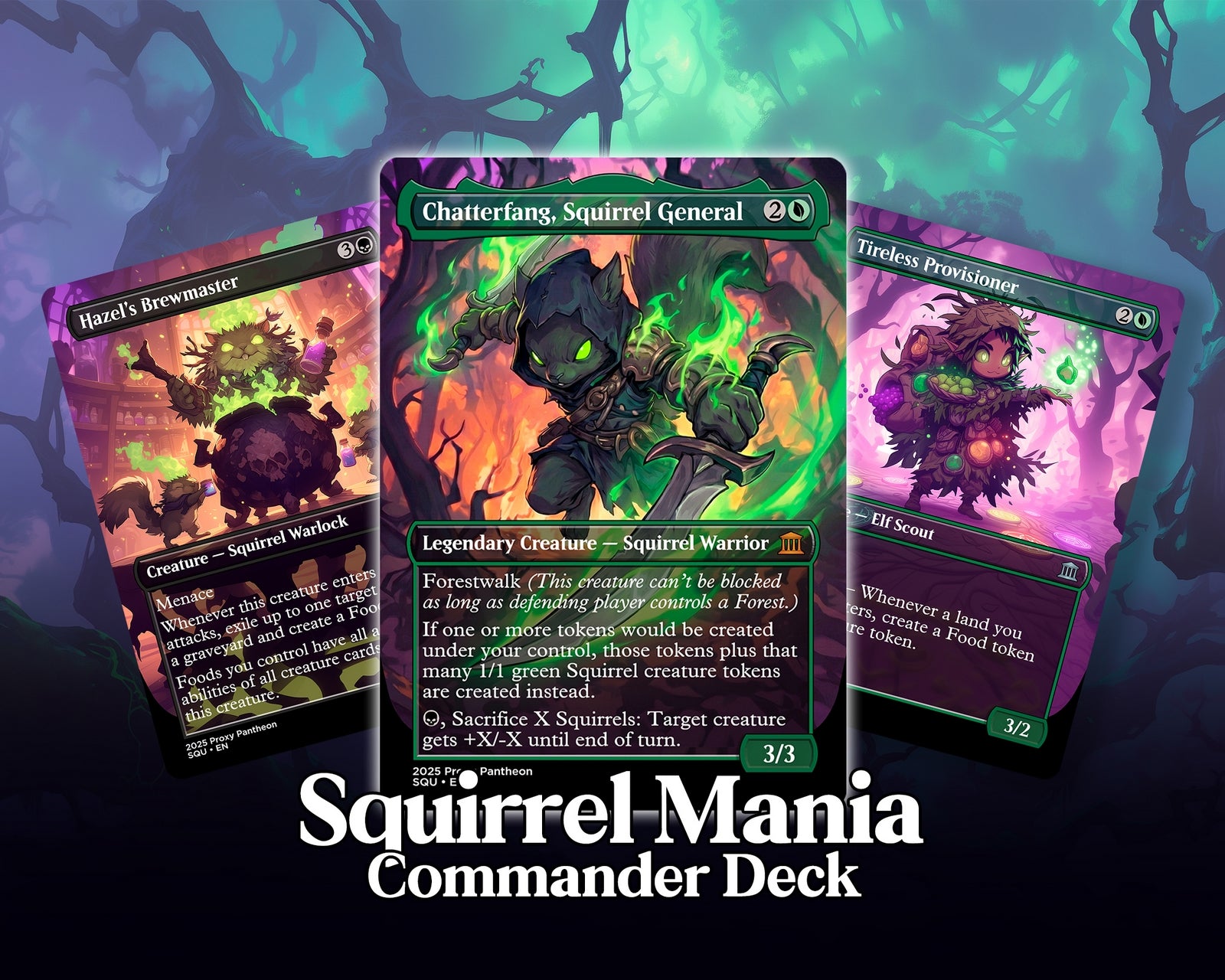 Squirrel Typal Commander Proxy Deck