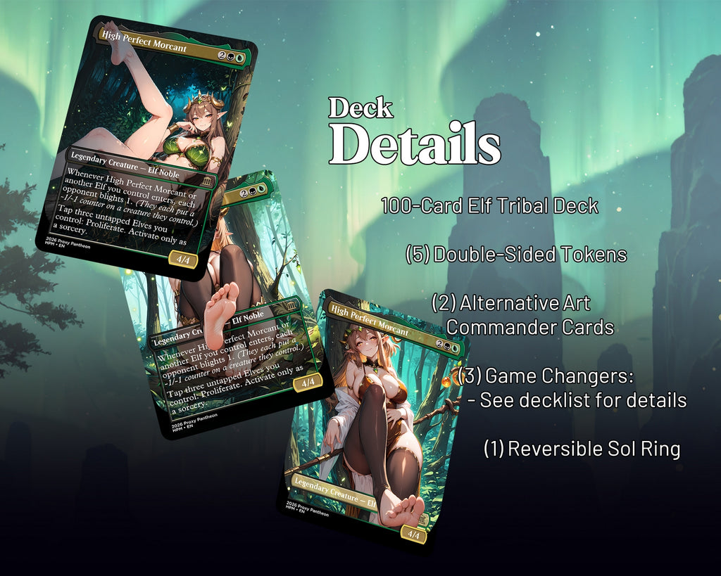 Elf Tribal Commander Waifu Proxy Deck