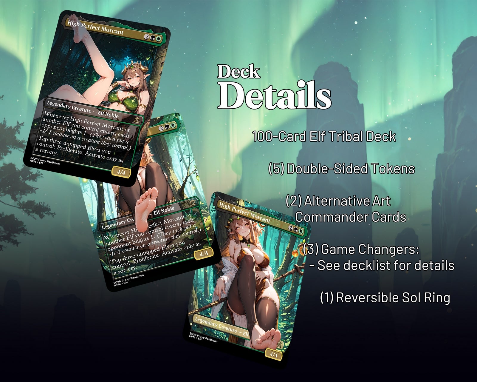 Elf Tribal Commander Waifu Proxy Deck