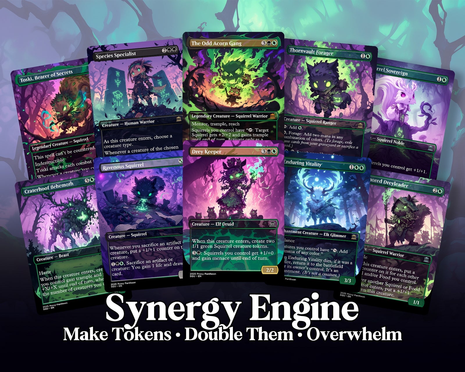 Squirrel Typal Commander Proxy Deck