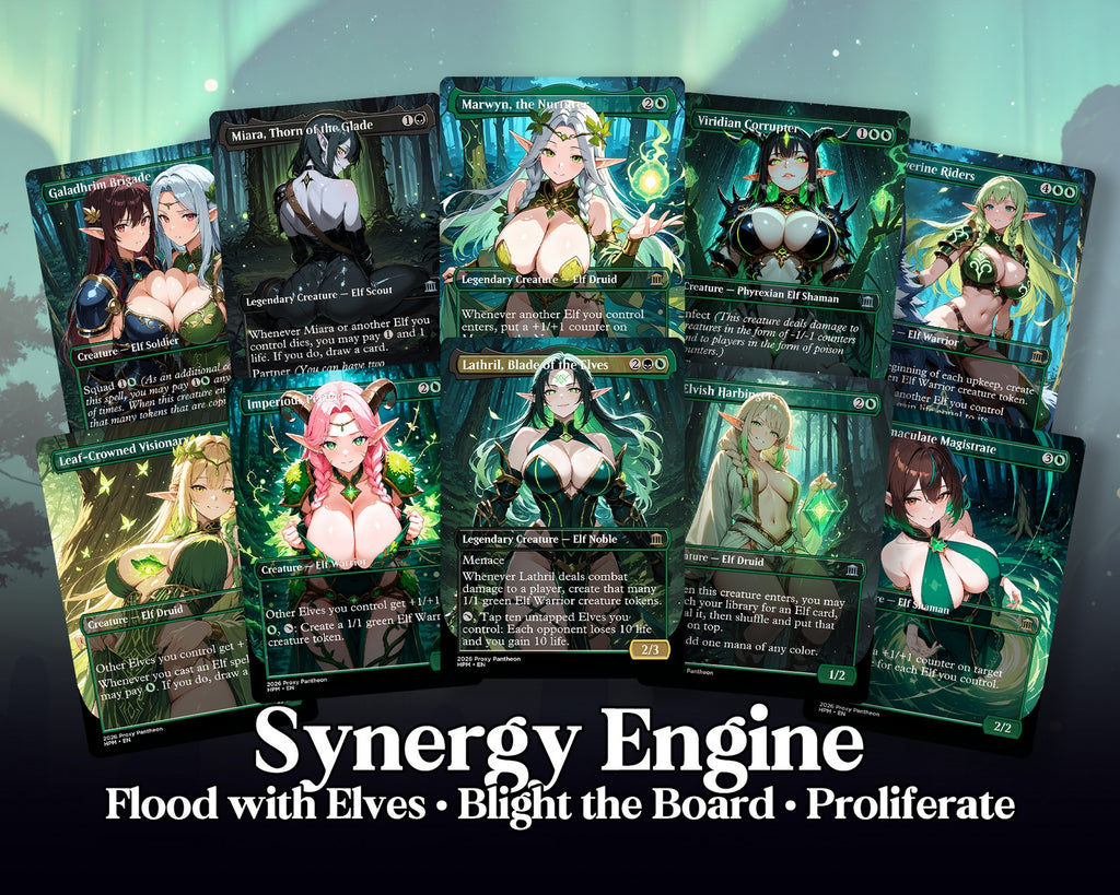Elf Tribal Commander Waifu Proxy Deck