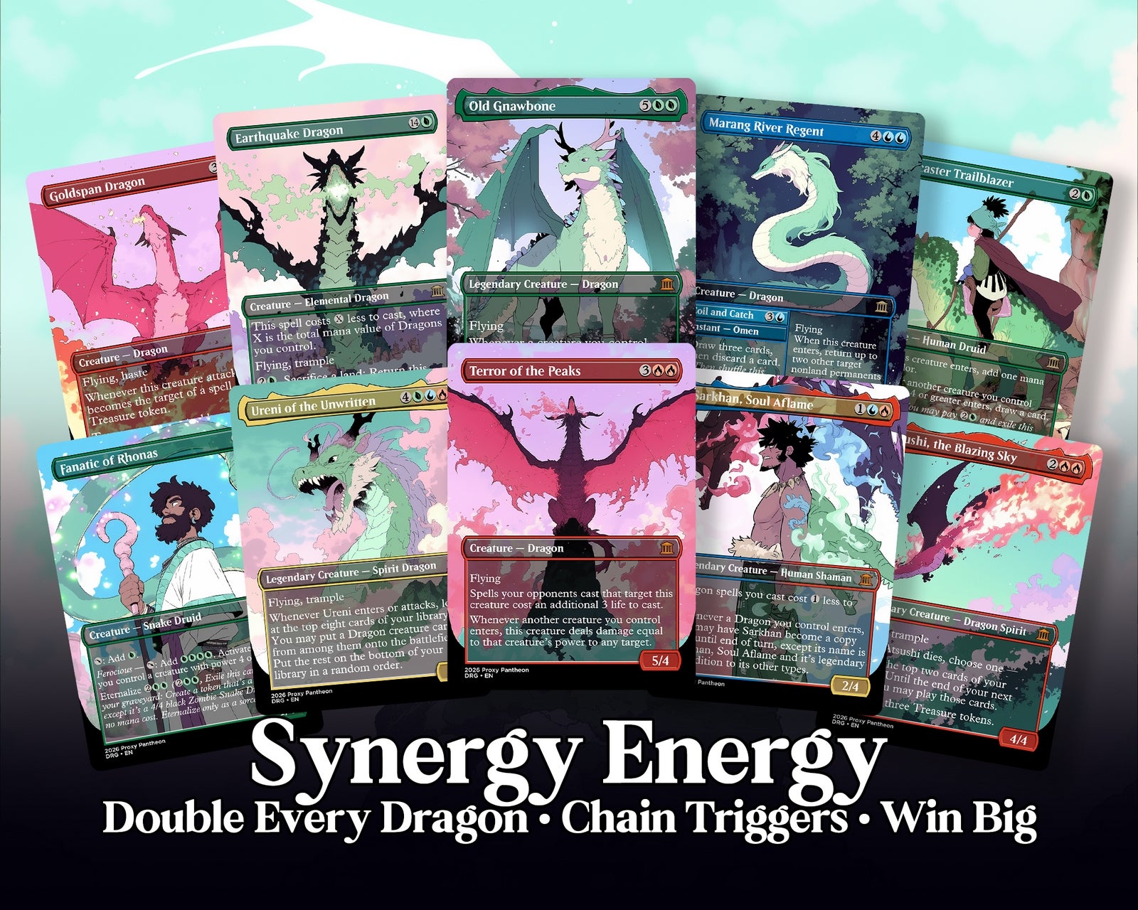 Dragon Typal Commander Proxy Deck