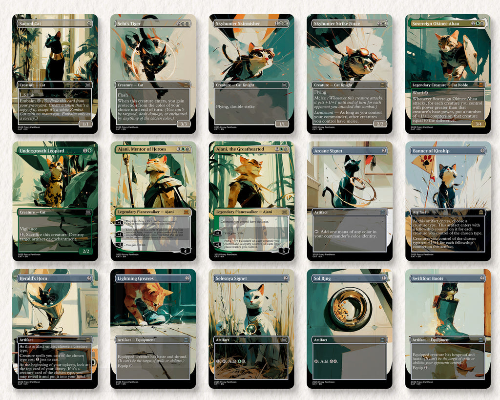 Cat Typal Commander Proxy Deck