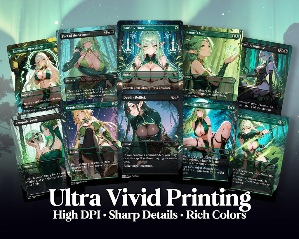 Elf Tribal Commander Waifu Proxy Deck