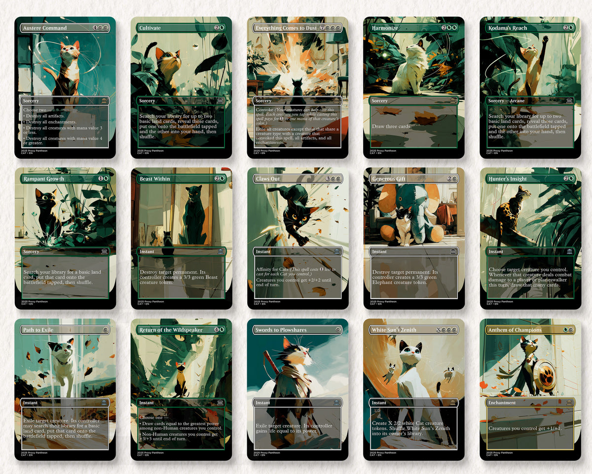 Cat Typal Commander Proxy Deck