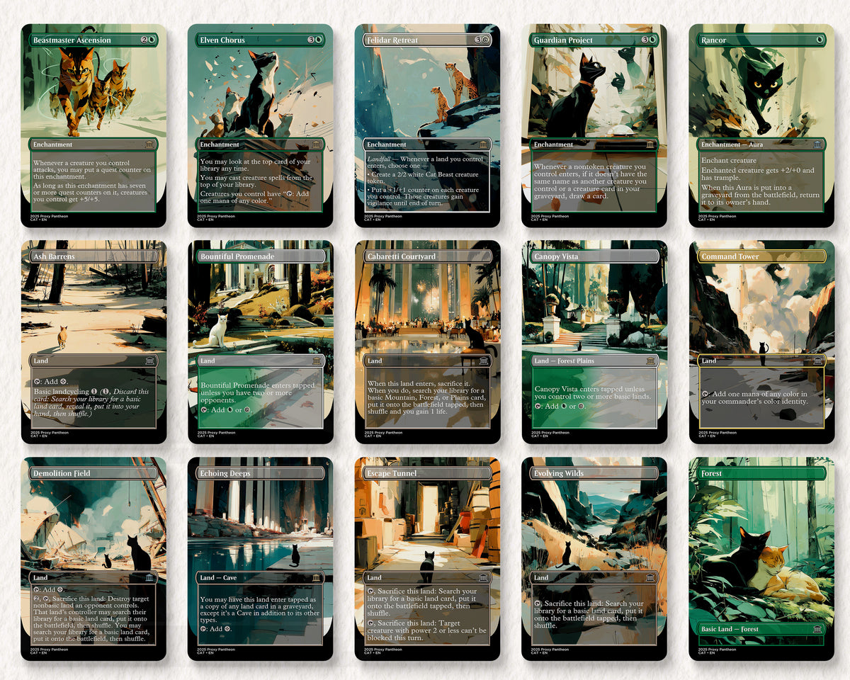 Cat Typal Commander Proxy Deck