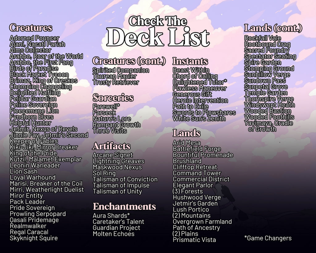 Cat & Dog Typal Commander Proxy Deck