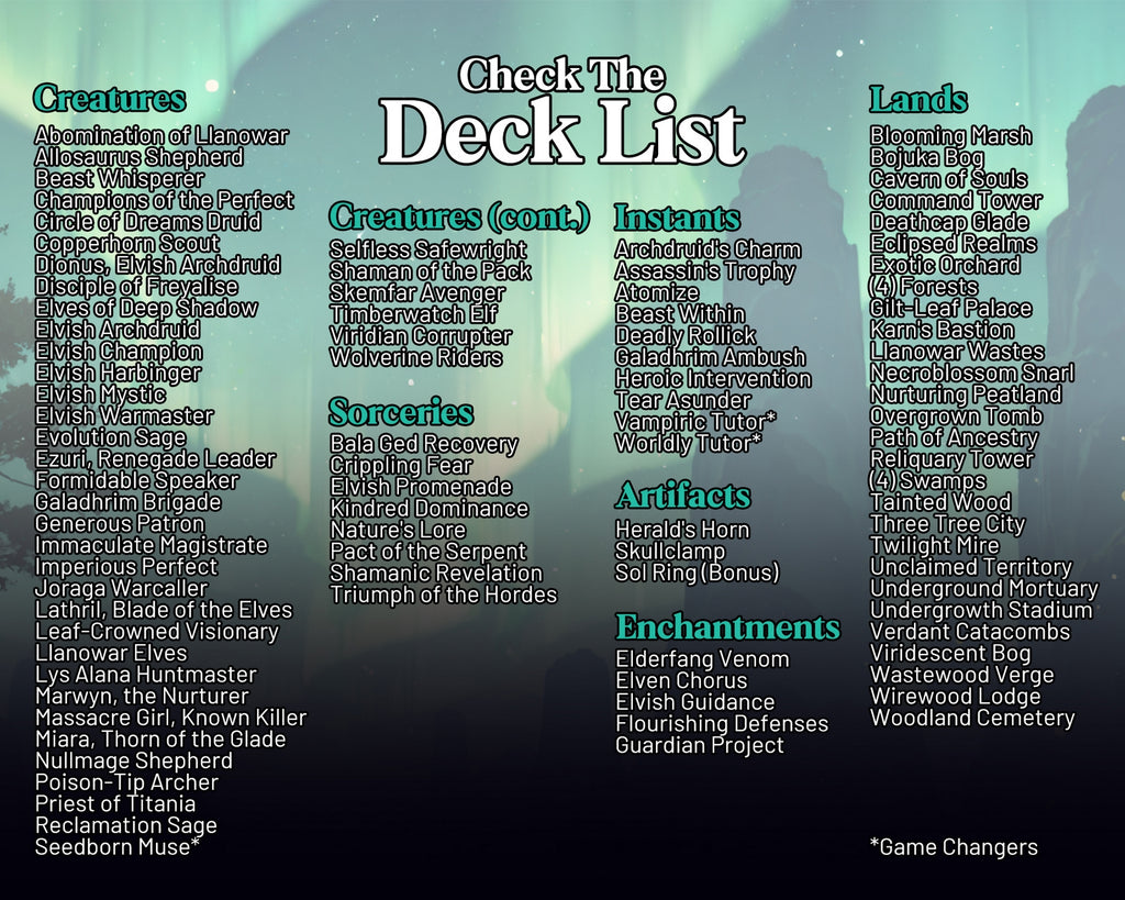 Elf Tribal Commander Waifu Proxy Deck