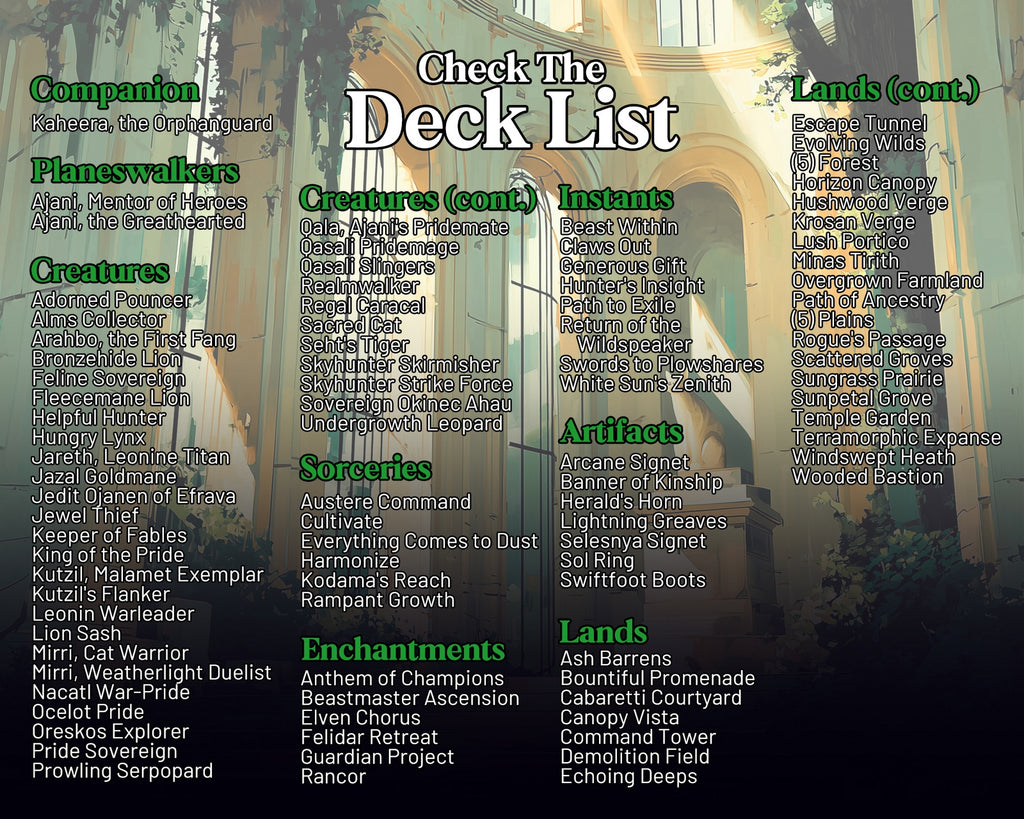Cat Typal Commander Proxy Deck