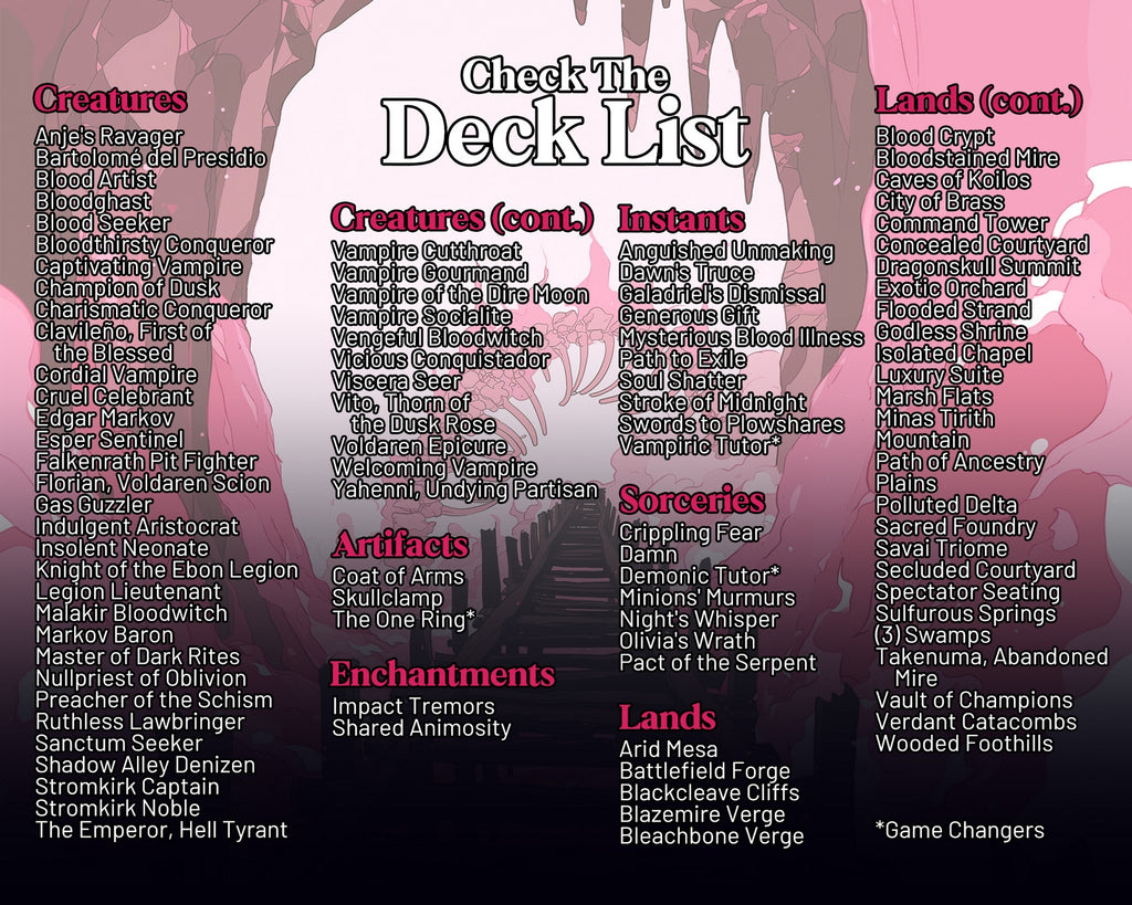 Vampire Typal Commander Proxy Deck