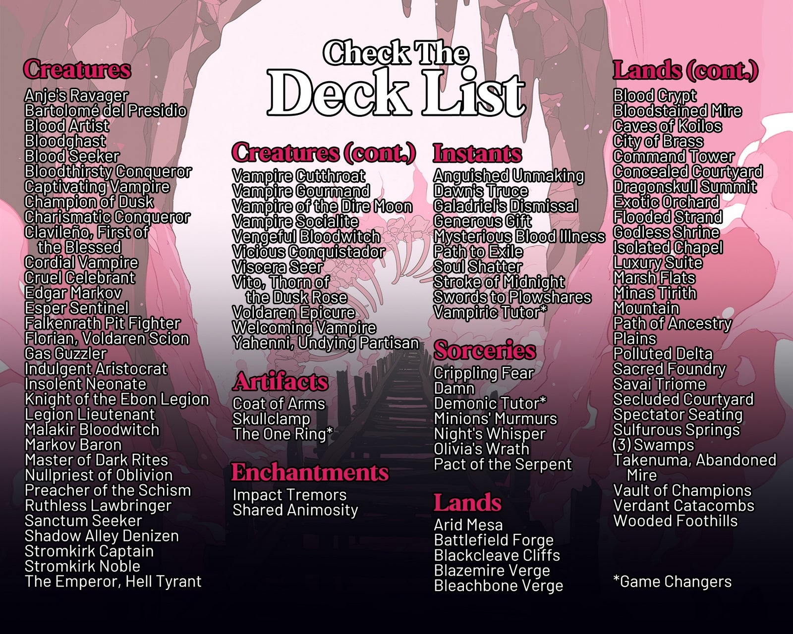 Vampire Typal Commander Proxy Deck