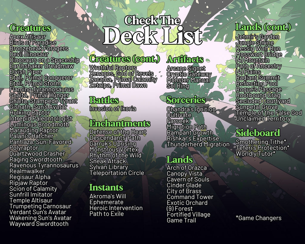 Dinosaur Tribal Commander Proxy Deck