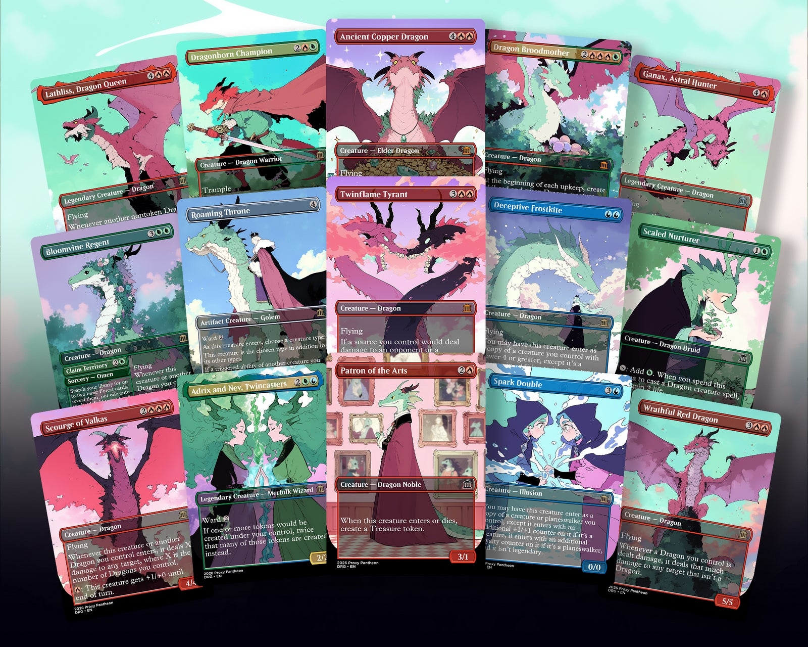 Dragon Typal Commander Proxy Deck