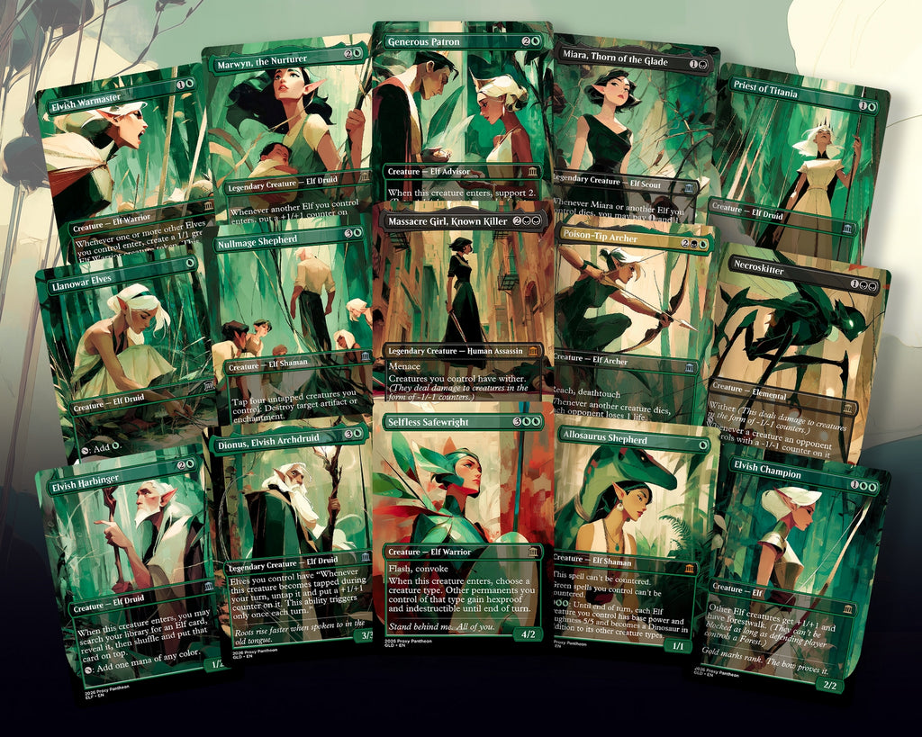 Elf Typal Commander Proxy Deck