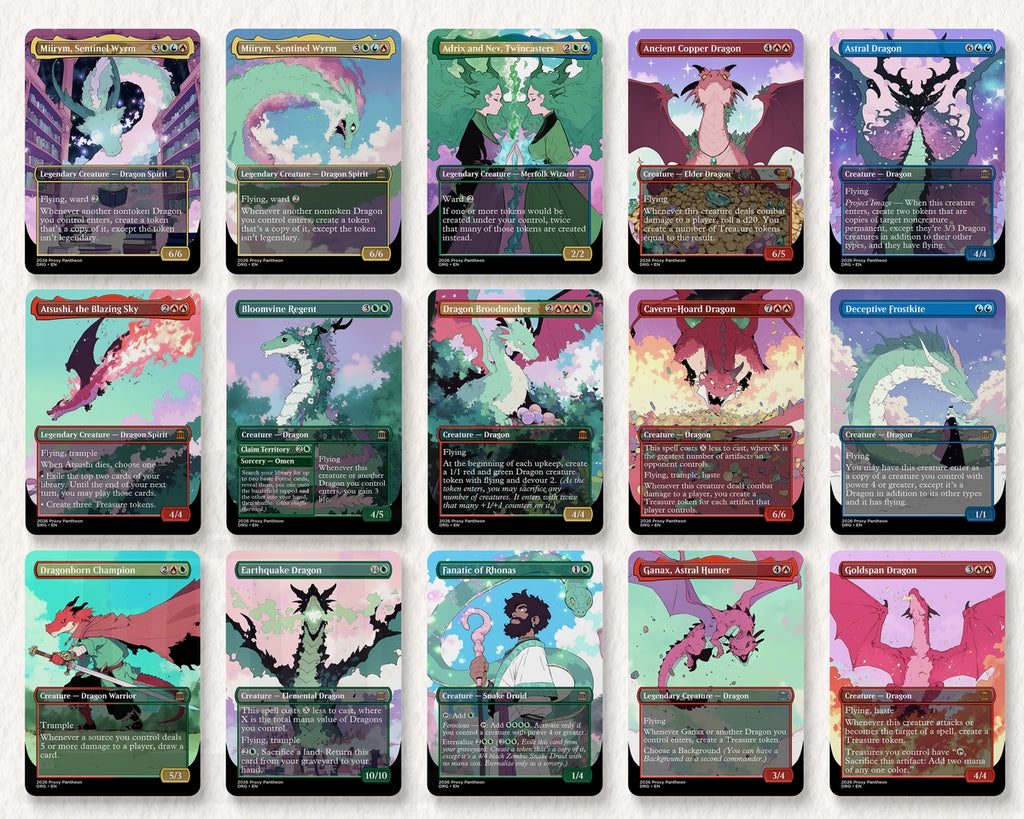 Dragon Typal Commander Proxy Deck