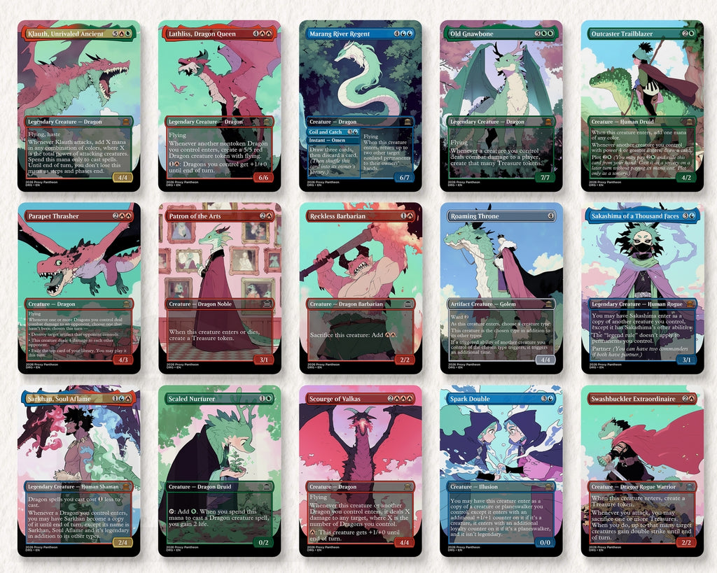 Dragon Typal Commander Proxy Deck