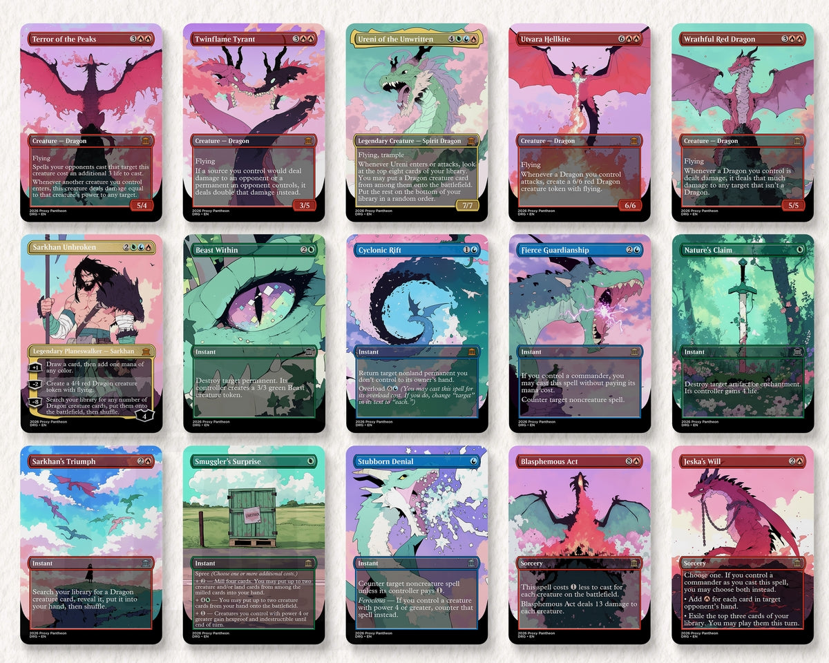 Dragon Typal Commander Proxy Deck