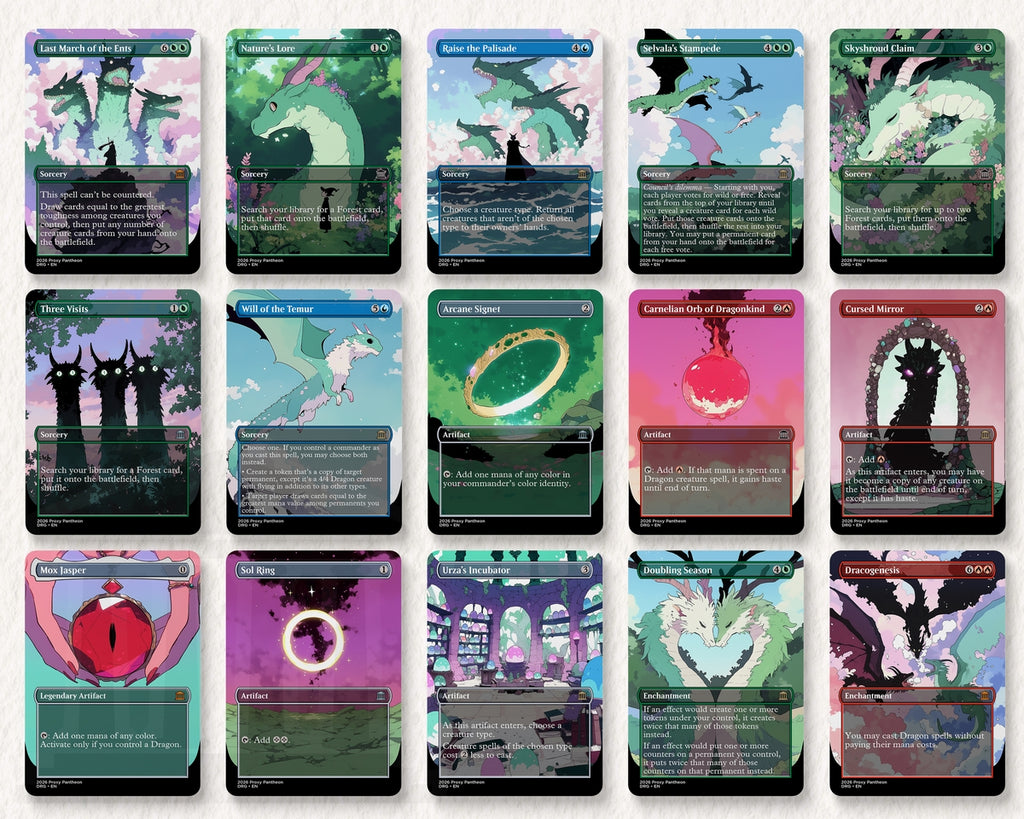 Dragon Typal Commander Proxy Deck