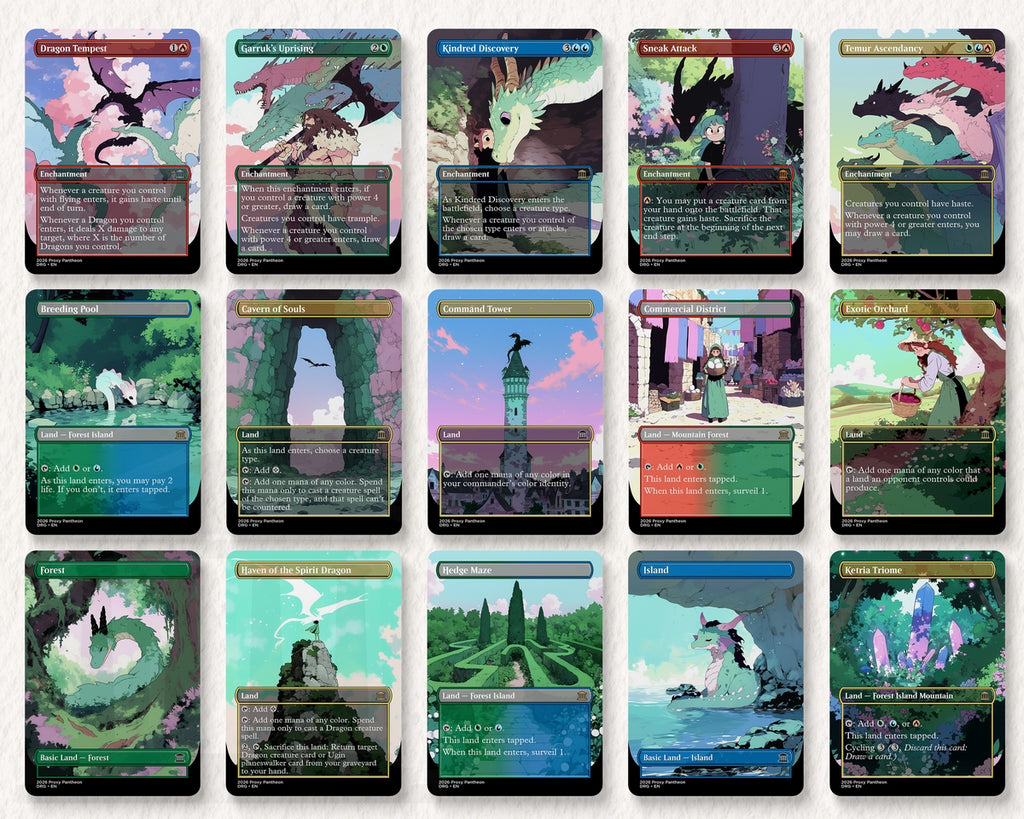 Dragon Typal Commander Proxy Deck