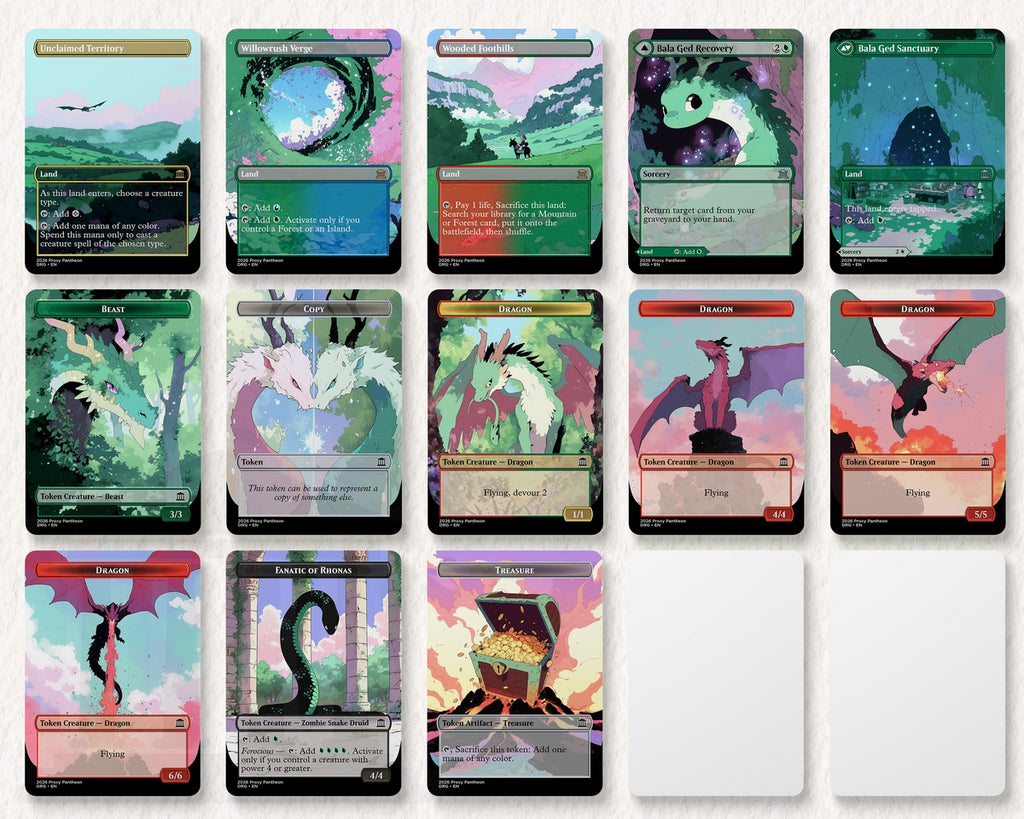 Dragon Typal Commander Proxy Deck