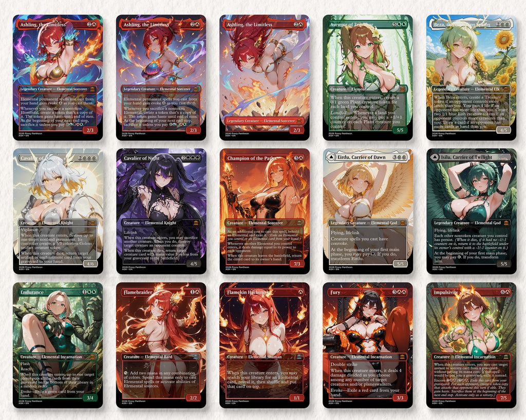 Elemental Tribal Commander Waifu Proxy Deck (Pre-Order)