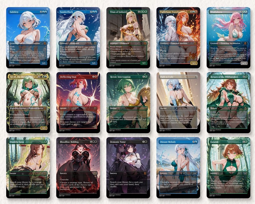 Elemental Tribal Commander Waifu Proxy Deck (Pre-Order)