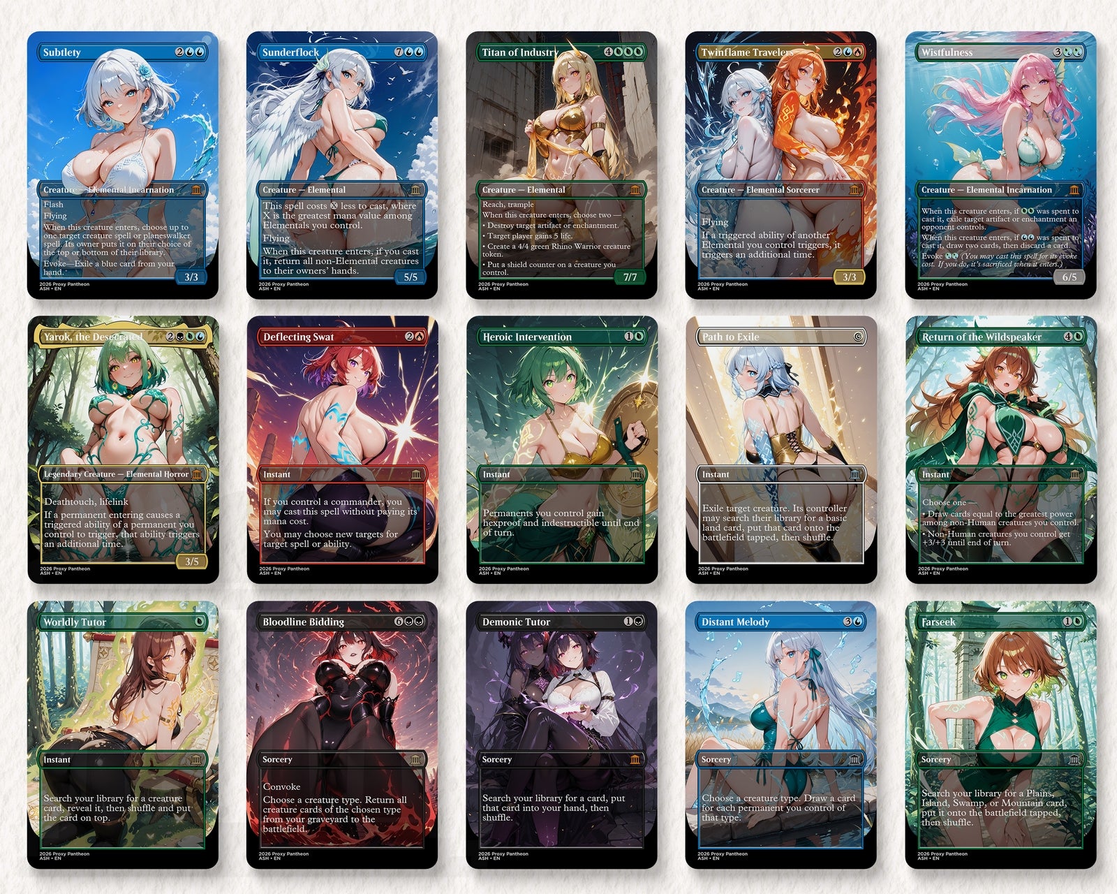 Elemental Tribal Commander Waifu Proxy Deck (Pre-Order)