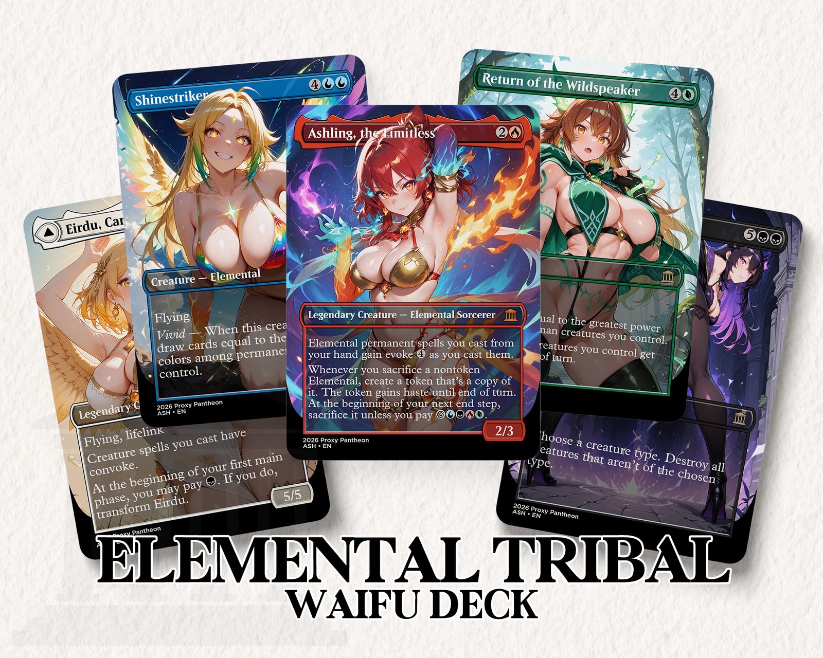 Elemental Tribal Commander Waifu Proxy Deck (Pre-Order)