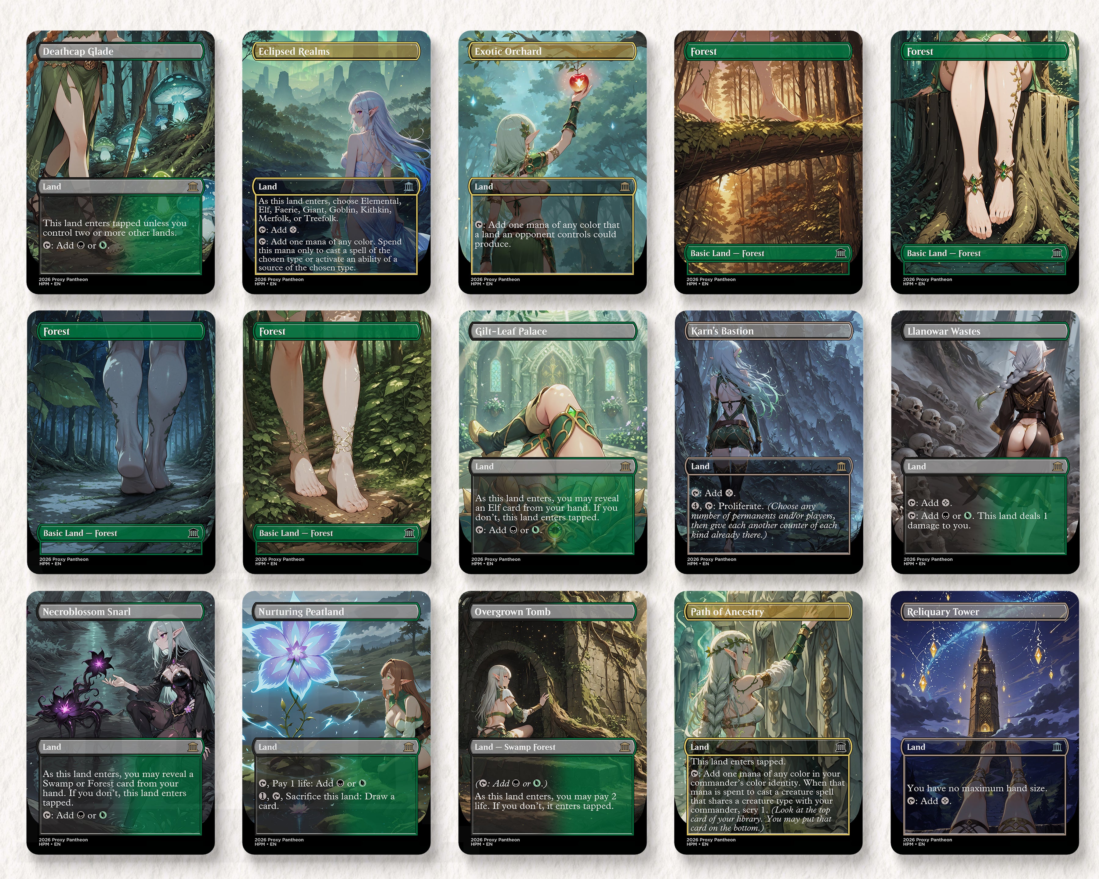 Elf Tribal Commander Waifu Proxy Deck