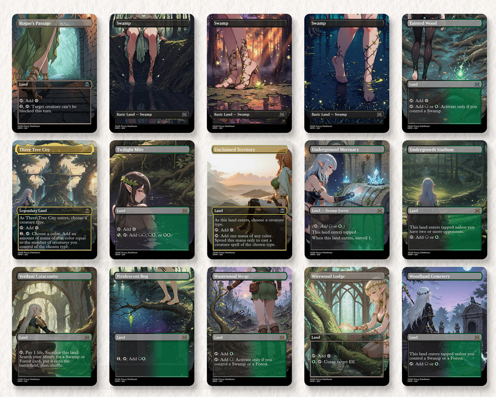 Elf Tribal Commander Waifu Proxy Deck