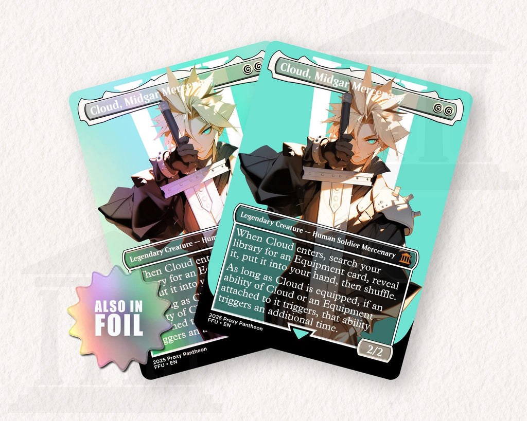 Cloud, Midgar Mercenary | Foil Proxy Card (Sheath)