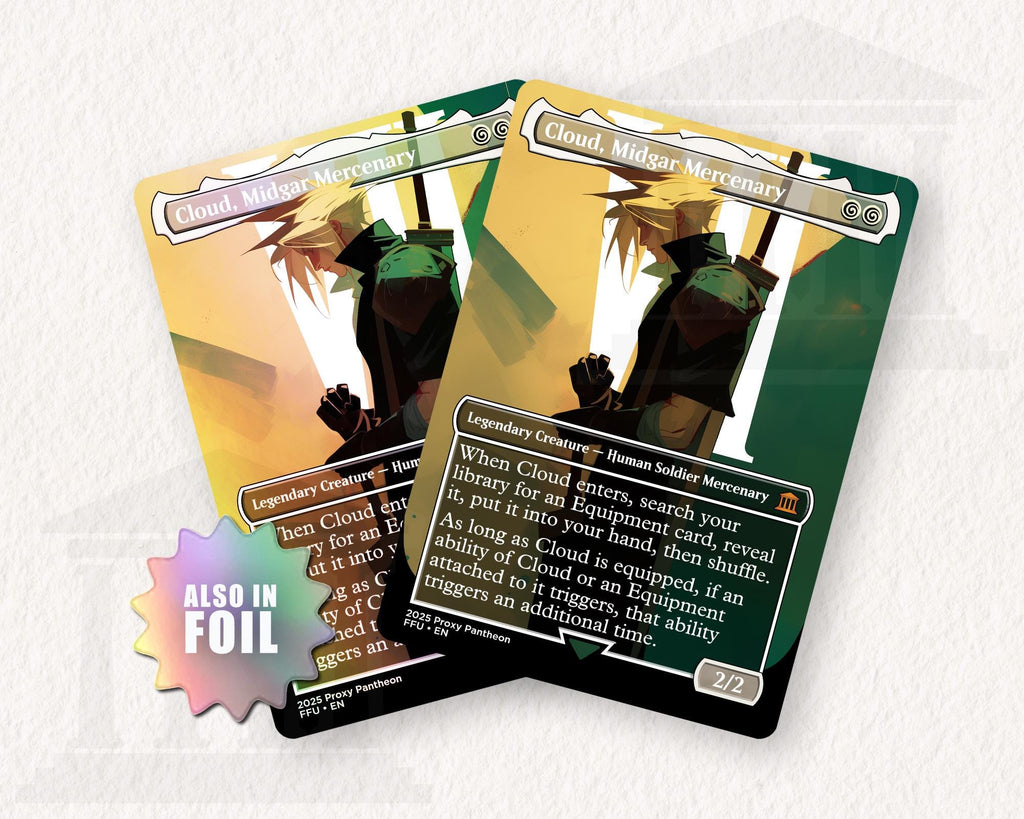 Cloud, Midgar Mercenary | Foil Proxy Card (Light)