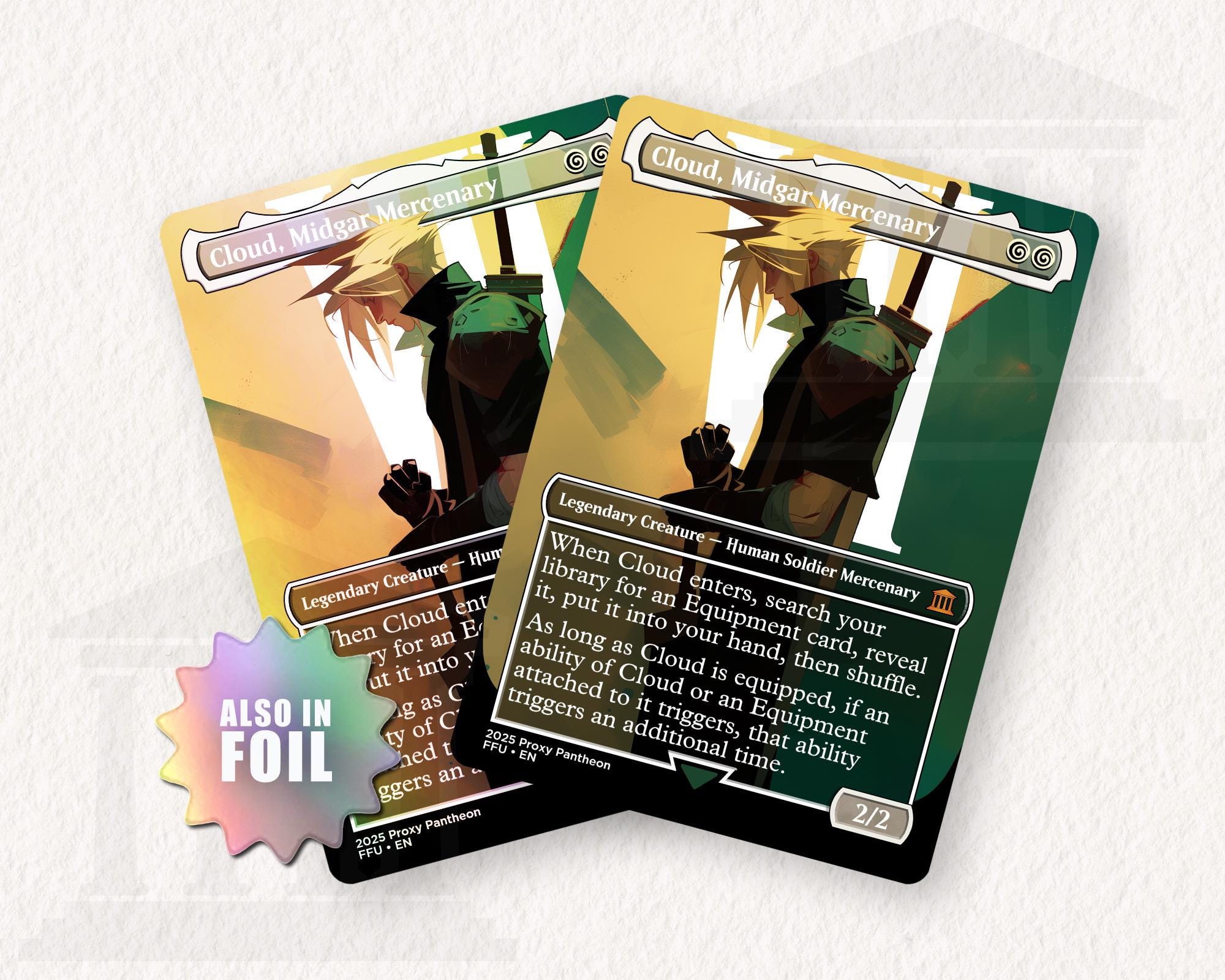 Cloud, Midgar Mercenary | Foil Proxy Card (Light)