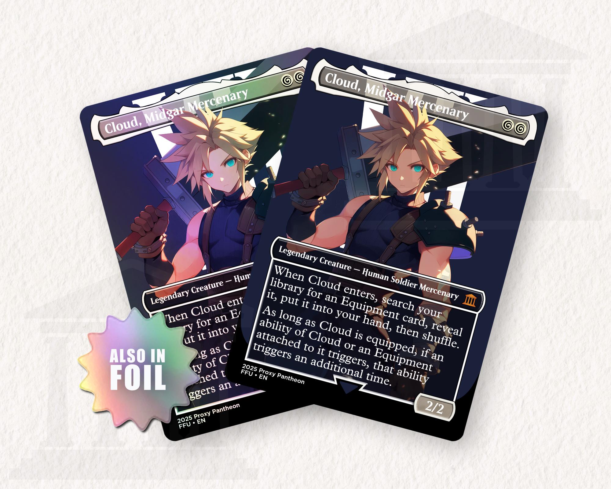 Cloud, Midgar Mercenary | Foil Proxy Card (Dark)