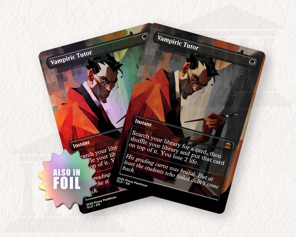 Vampiric Tutor (v1) | Foil Proxy Card (Professor)
