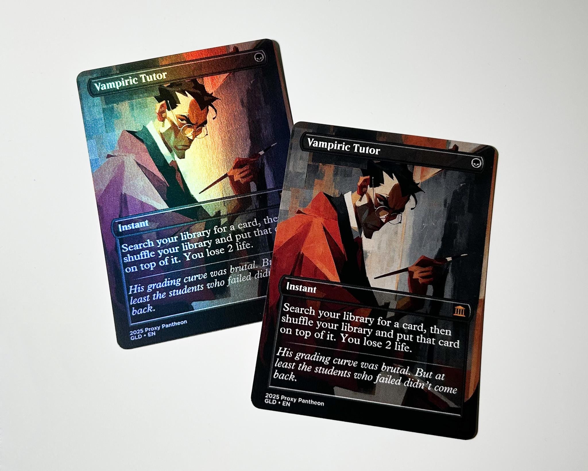 Vampiric Tutor (v1) | Foil Proxy Card (Professor)