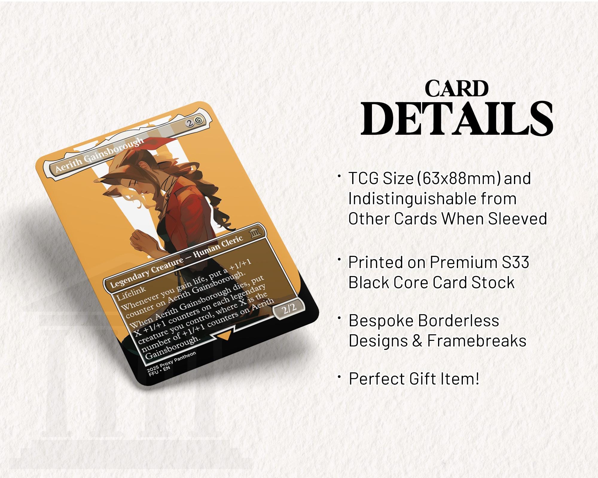 Aerith Gainsborough | Foil Proxy Card (Down)