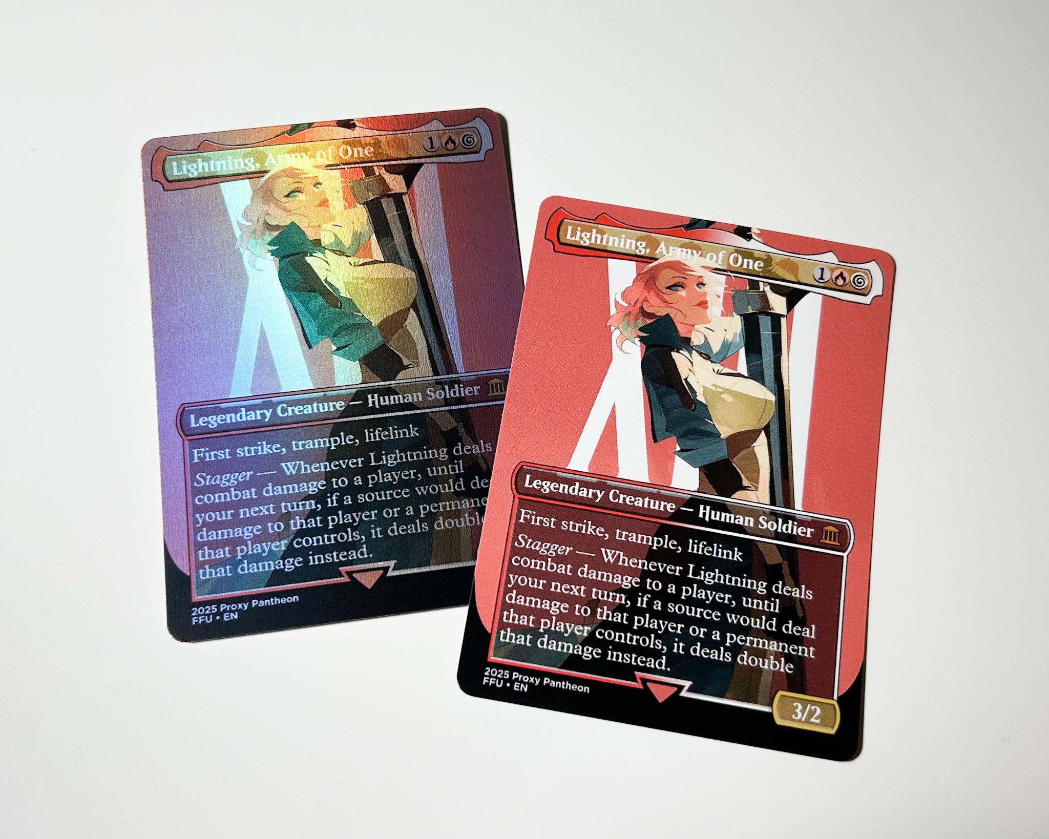 Lightning, Army of One | Foil Proxy Card (Sword)