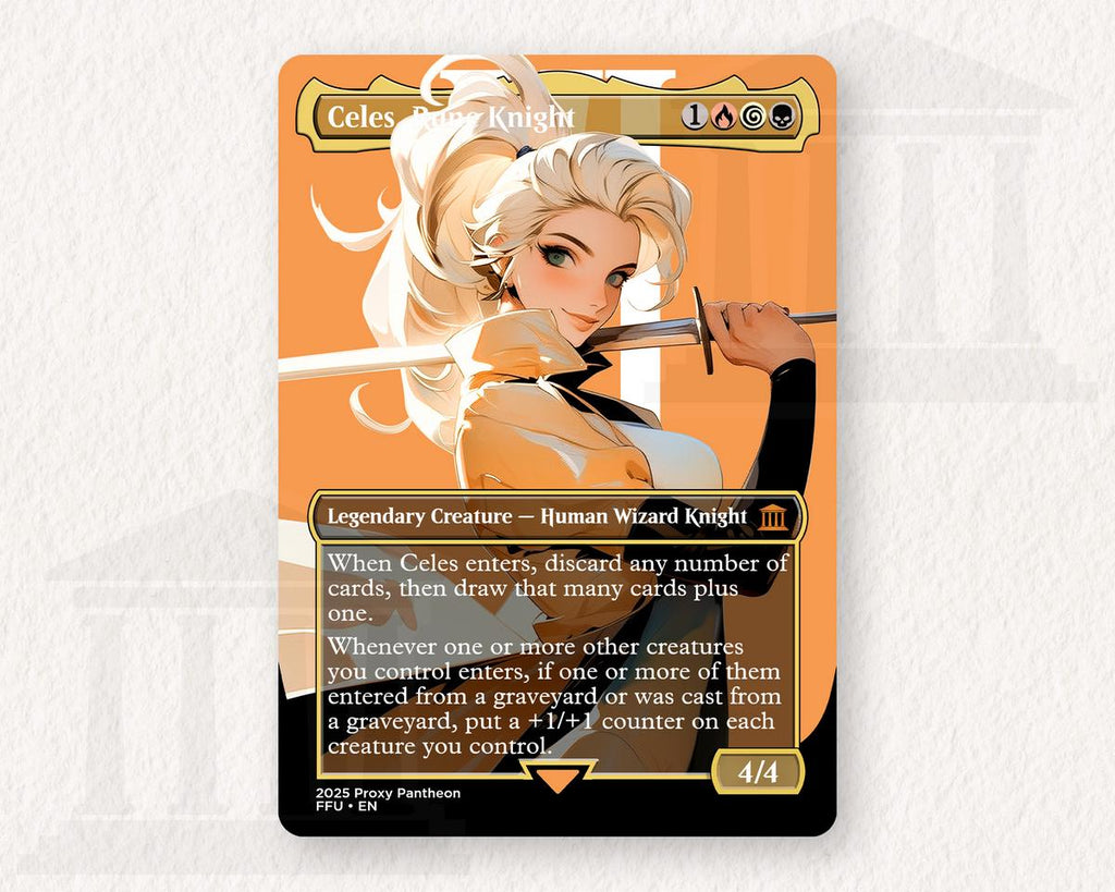 Celes, Rune Knight | Foil Proxy Card (Sword)