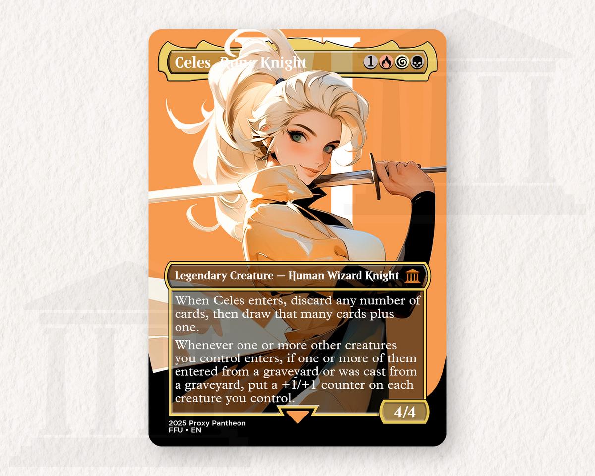 Celes, Rune Knight | Foil Proxy Card (Sword)
