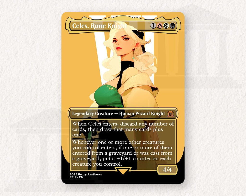 Celes, Rune Knight | Foil Proxy Card (Left)
