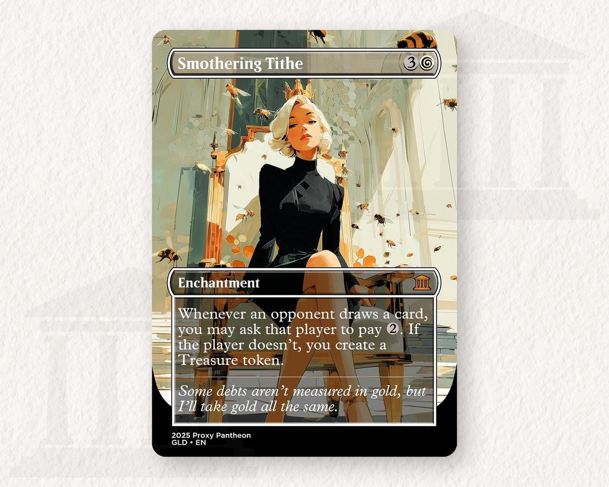 Smothering Tithe (v1) | Foil Proxy Card (Serious)