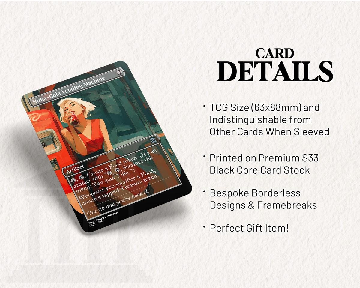 Nuka-Cola Vending Machine (v1) | Proxy Card (Red Dress)