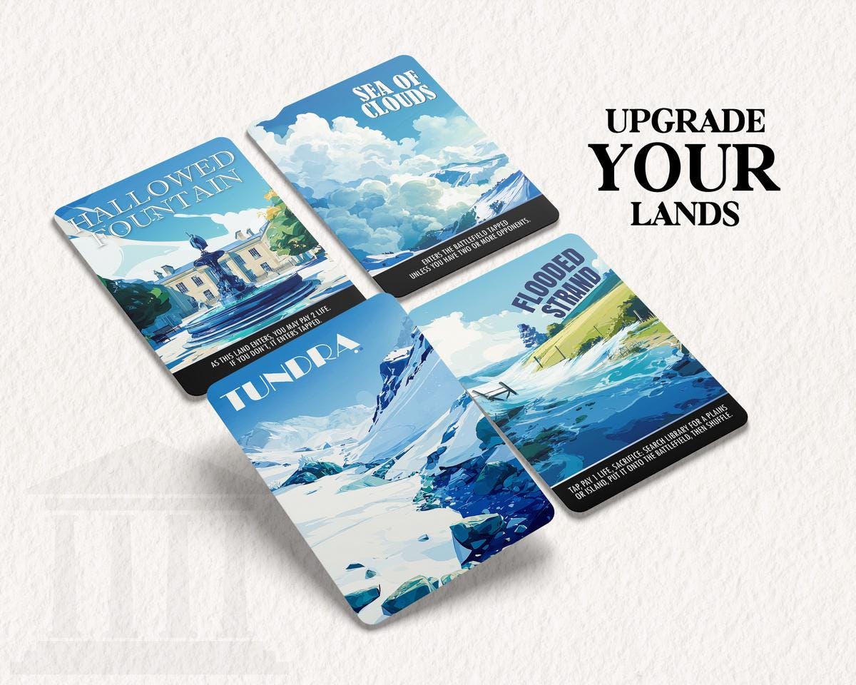 Azorius Dual Lands Set | Proxy Cards