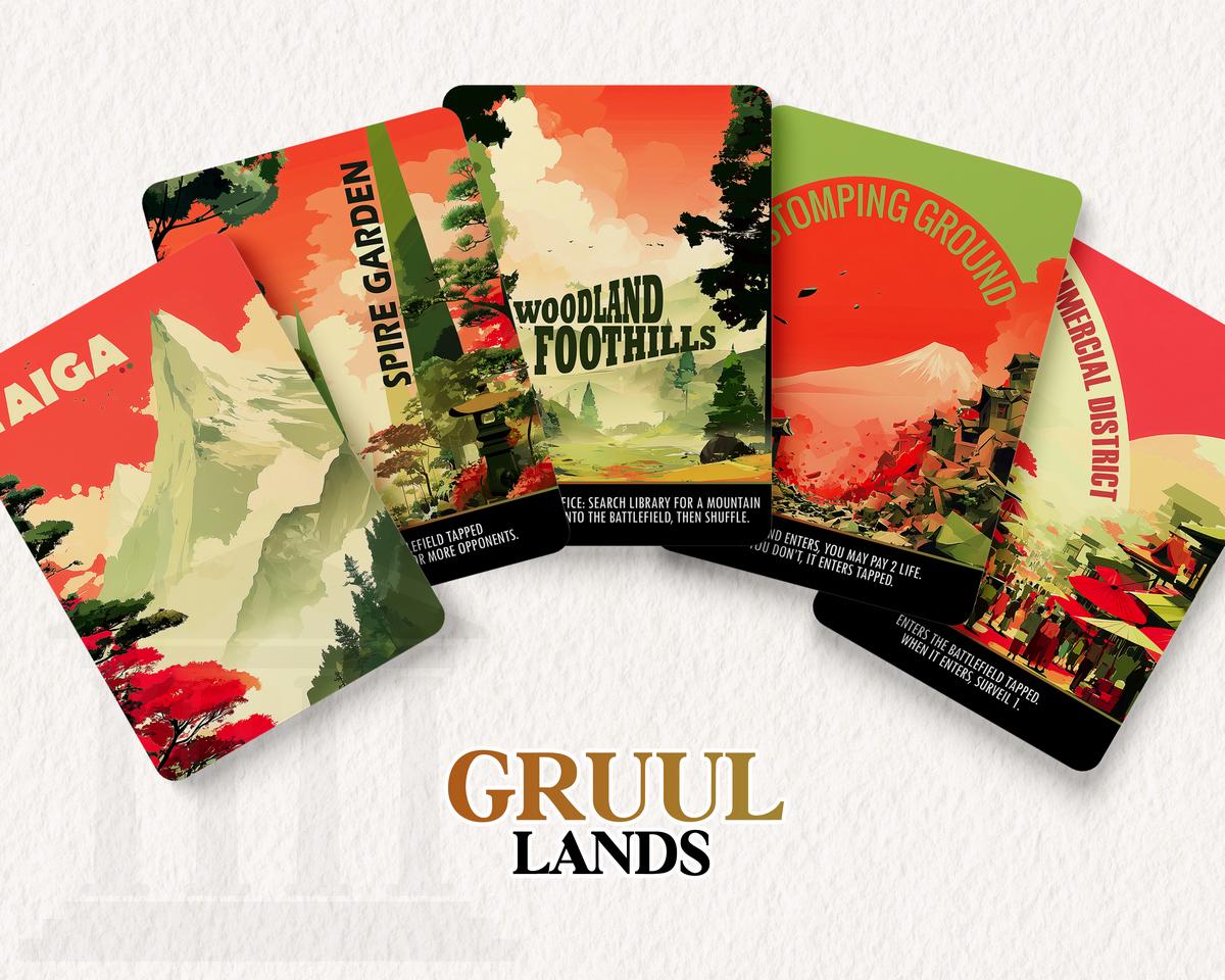 Gruul Dual Lands Set | Proxy Cards