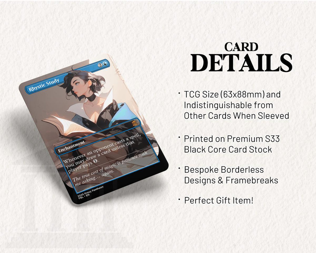 Rhystic Study (v6) | Proxy Card (Ponder)