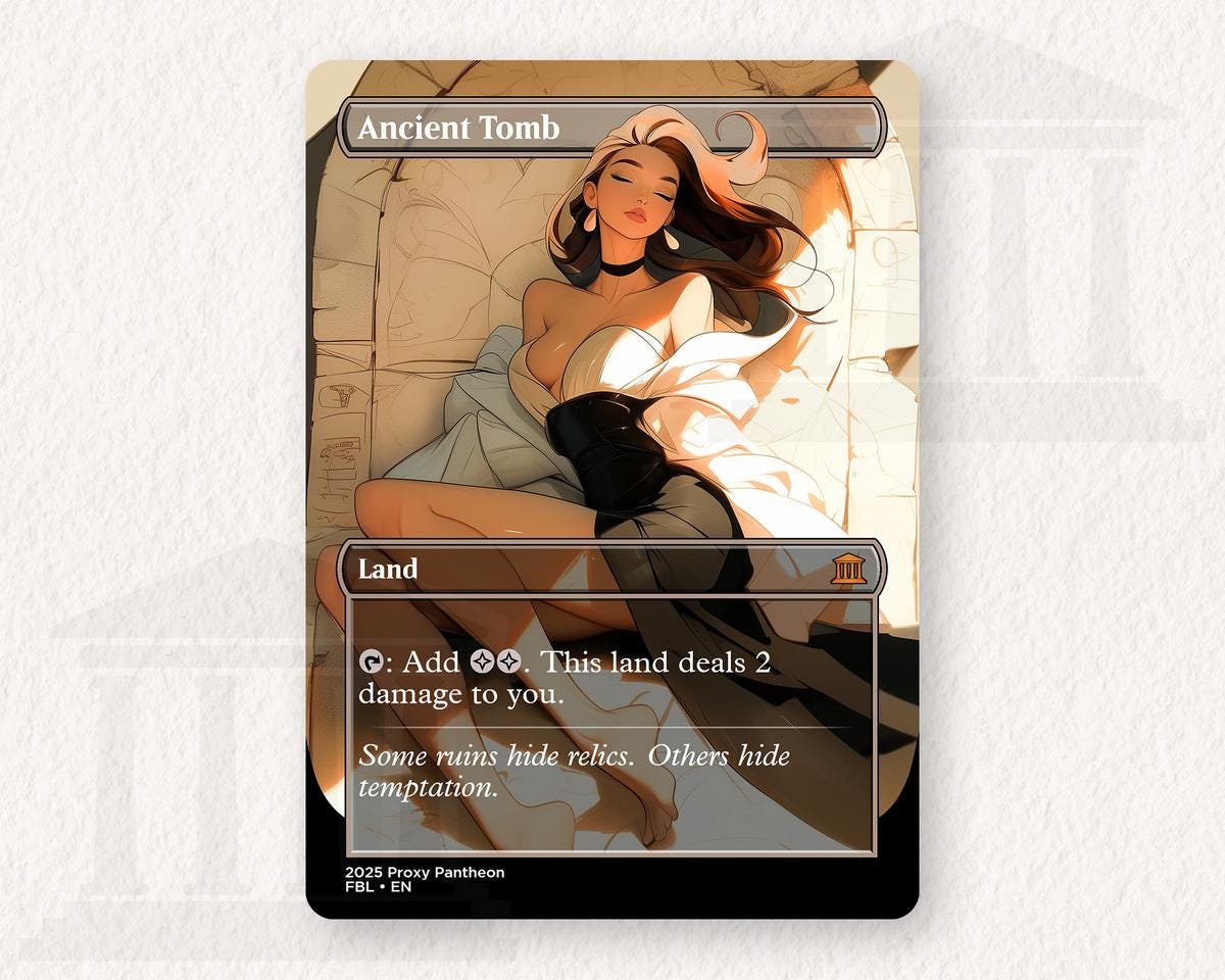 Ancient Tomb (v3) | Proxy Card (White Top)