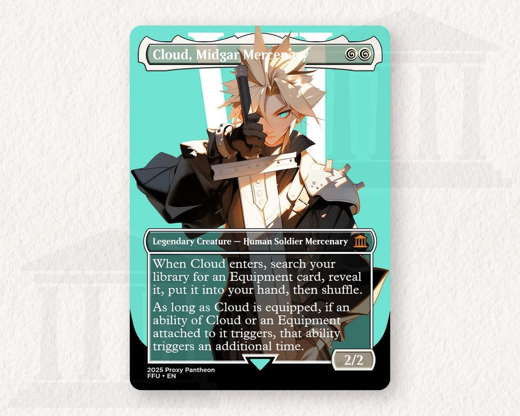 Cloud, Midgar Mercenary | Foil Proxy Card (Sheath)