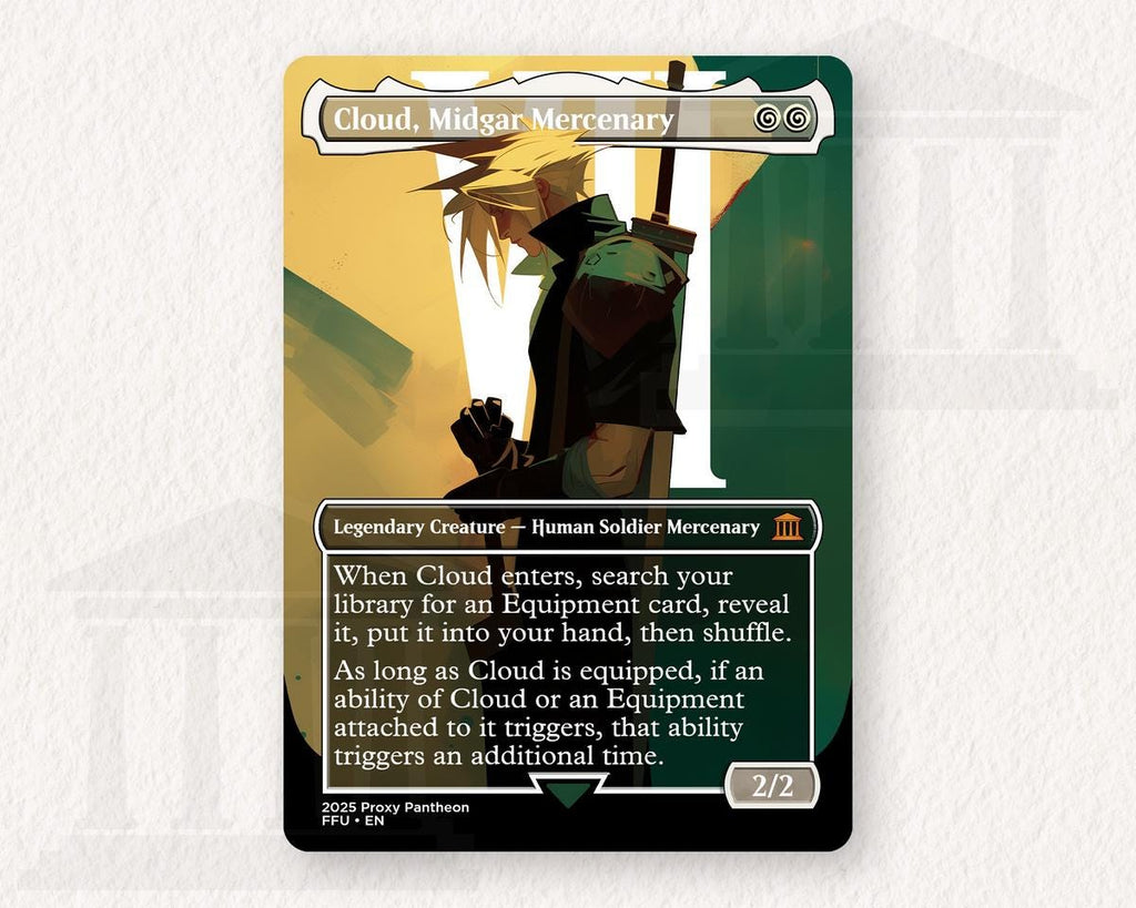 Cloud, Midgar Mercenary | Foil Proxy Card (Light)