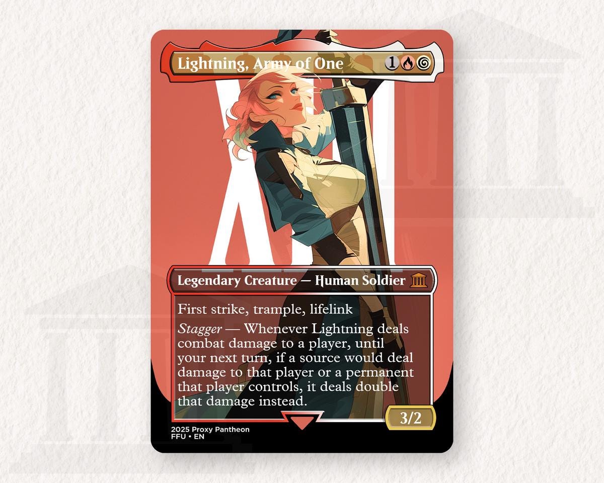 Lightning, Army of One | Foil Proxy Card (Sword)